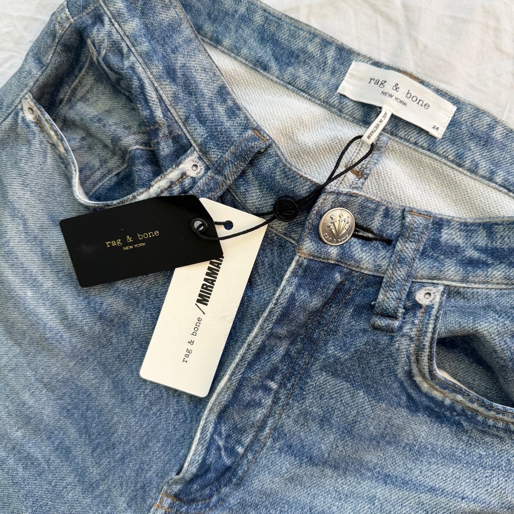 NWT Rag & Bone Miramar Raily High Rise Wide Leg Viral Sweatpant Jean Size 24 - Picture 6 of 16